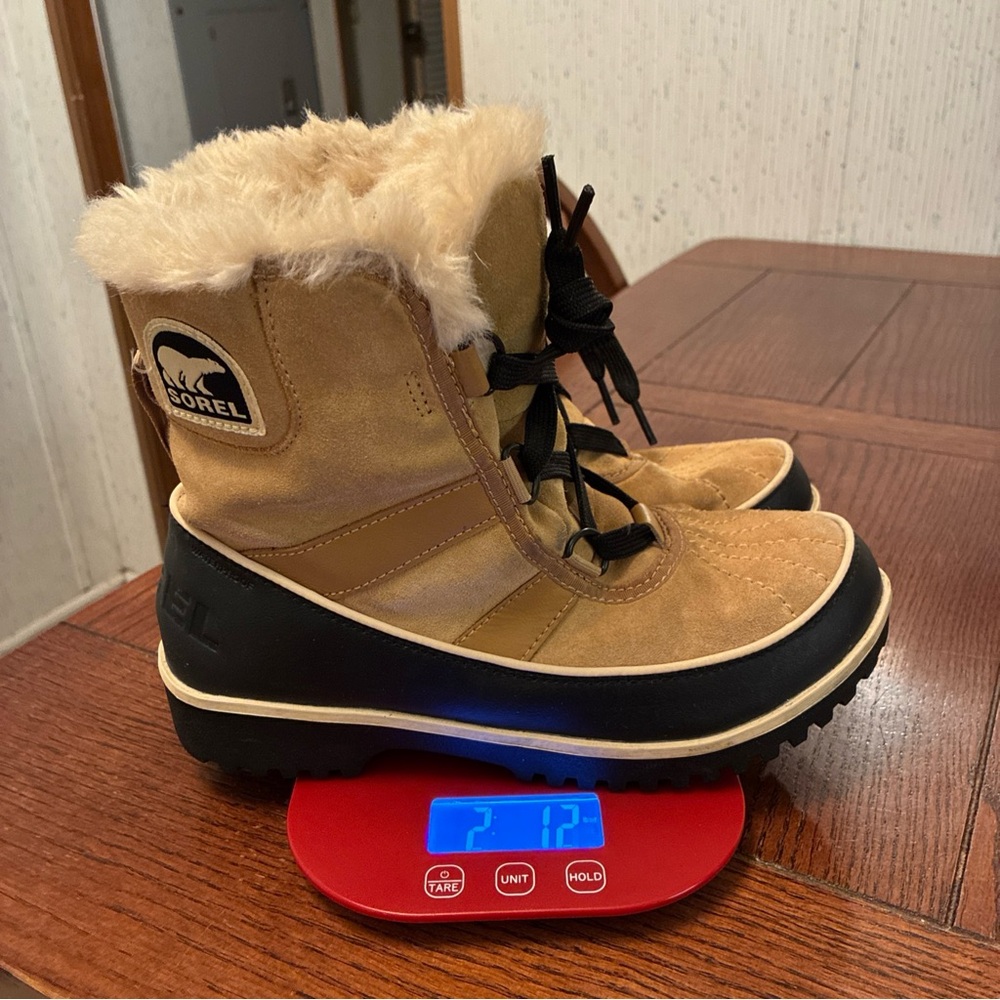 Sorel Suede Tivoli ll Snow Boots Women's 7 Winter Curry Beige NL2089-373 - Picture 12 of 12